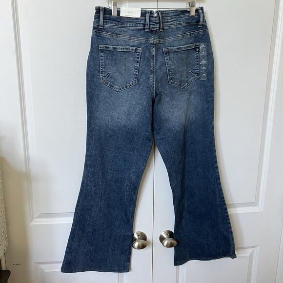 NWT Maurices Flared Jeans Womens 16 Blue Stretch High Rise - Picture 6 of 10